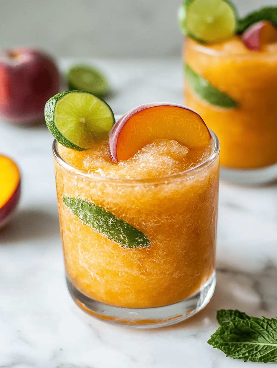 Chill Out with a Lime-Peach Iced Tea Slushie