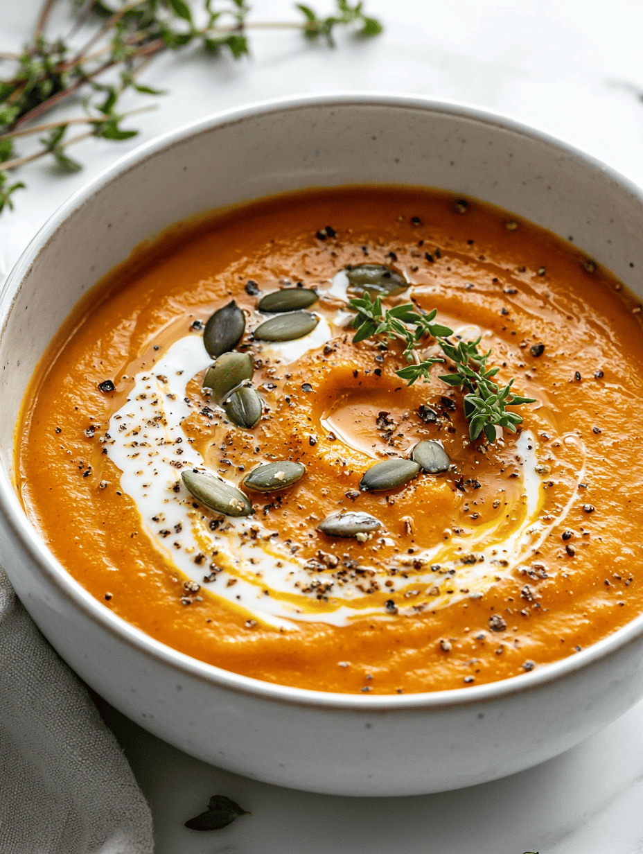 Autumnal Bliss: Creamy Fall Pumpkin Soup with a Twist