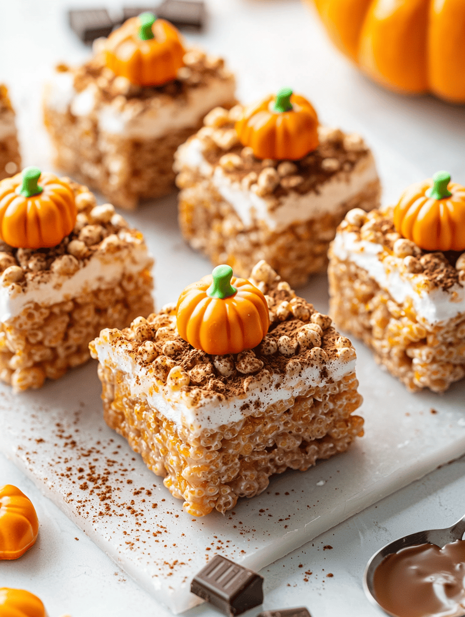 Spooky Good: Halloween Pumpkin Rice Krispie Treats with a Sewn-Scarred Twist