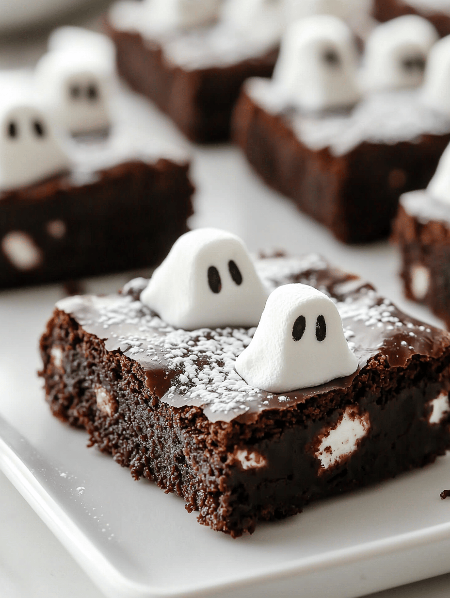 Spooky Sweetness: Halloween Ghost Brownies with a Twist