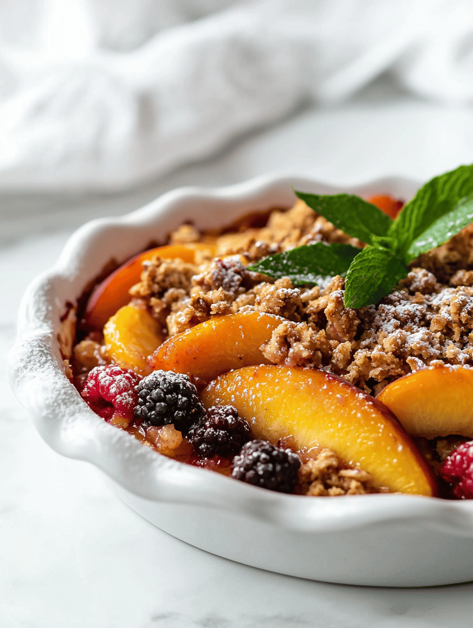 The Joyful Art of Making Peach Crisp in Weird Times